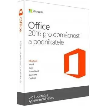 Software Microsoft Office 2016 pro domácnosti a podnikatele CZ, elektronická licence, T5D-02737, druhotná licence OS: MAC