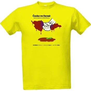 Tričko s potiskem Česko ve formě pánské