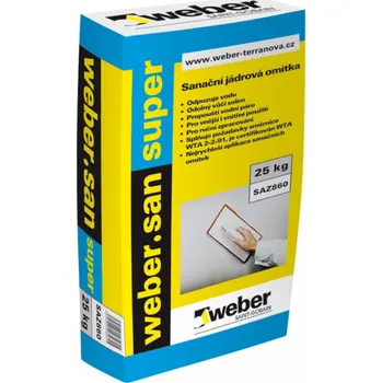 Omítka Weber Saint-Gobain Webersan sanační jádrová omítka SAZ 860 20 kg