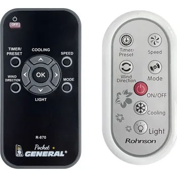 Dálkový ovladač ROHNSON R-870 - dálkový ovladač pro větrák, ventilátor duplikát