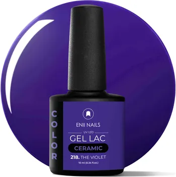 Lak na nehty ENII NAILS Gel lak Ceramic 218 The Violet - gelový lak bez HEMA, 10 ml