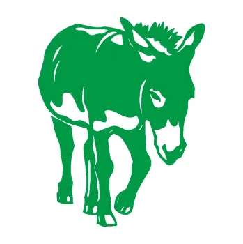 Samolepící dekorace SAMOLEPKA Osel 009 pravá (12 - zelená) NA AUTO, NÁLEPKA, FÓLIE, POLEP, TUNING, VLASTNÍ TEXT, TISK, AUTOSAMOLEPKY.cz, POLEPY, OBRÁZEK, LOGO, SAMOLEPKY