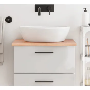 Deska pod umyvadlo vidaXL Koupelnová deska 60x60x2 cm ošetřený masiv [3156110] Barva: světle hnědá