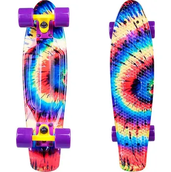 Pennyboard Worker Penny board WORKER Colory 22" Barva Violet Shapes (fialová) Barva Acid Rainbow (duhová)