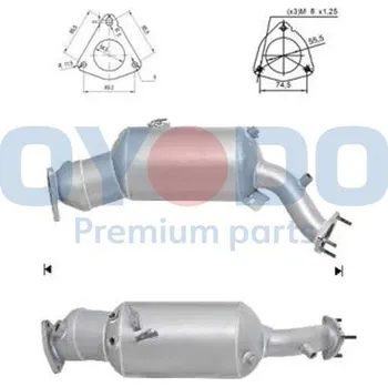 Filtr pevných částic Filtr sazových částic, výfukový systém OYODO 20N0109-OYO