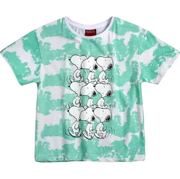 Dívčí tričko Dívčí crop top SNOOPY zelený Velikost: 146