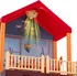 Domeček pro panenku Osvětlená vila pro panenky s červenou střechou KX5139