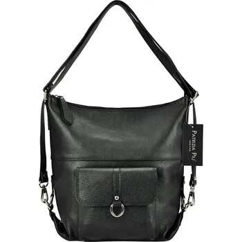 Kabelka Kožená kabelka přes rameno Patrizia Piu 19-001 černá