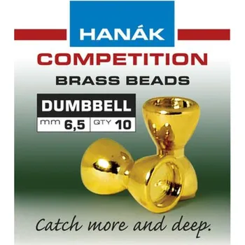 Hanák mosazné hlavičky Dumbbell Gold 4x6mm
