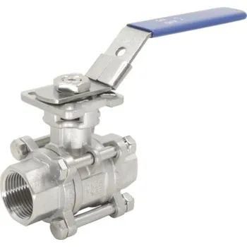 Vodovodní kohout Kohout kulový 3-dílný, přivařovací, DIN 3202, PN 63, 1.4408: 3/8"-17,2