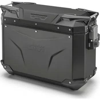 Zavazadlo na motocykl OBKE37BL černý levý kufr GIVI Trekker Outback EVO hliníkový (Monokey boční), objem 37 ltr.