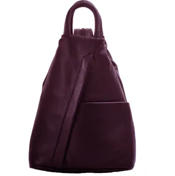 Městský batoh Dámský kožený batoh ET-0139 tmavě hnědý, Estelle