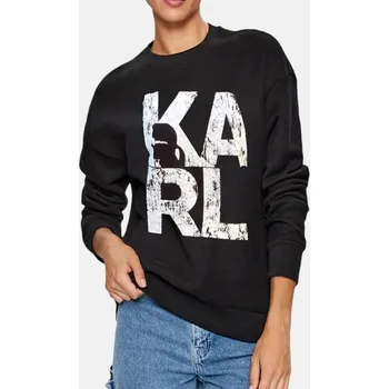 Dámská mikina Dámská černá mikina Karl Lagerfeld - Velikost XS, Barva Černá 55615 KONSM913