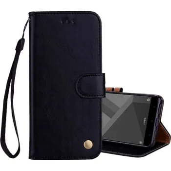 Pouzdro na mobilní telefon TT-TopTechnology Pouzdro pro Xiaomi Redmi Note 4 černé, black ze syntetické kůže