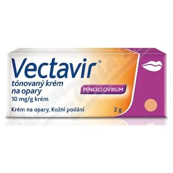 Lék na kožní problémy, vlasy a nehty Vectavir tónovaný krém na opary 10mg/g crm.1x2g