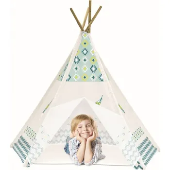 Koberec Dětské tepee design tyrkys Varianta: Dětské tepee design tyrkys-SLEVA