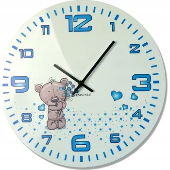 Hodiny Dětské hodiny na zeď s medvídkem - vzor 1