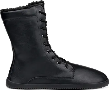 Dámské baleríny Ahinsa shoes Barefoot zimní vysoké boty Ahinsa Jaya - černé - zip 43