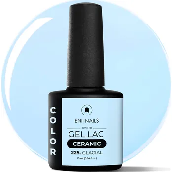 Lak na nehty ENII NAILS Gel lak Ceramic 225 Glacial - gelový lak bez HEMA, 10 ml