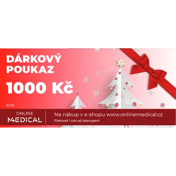 Dárková visačka Vánoční dárkový poukaz OnlineMedical - 1000 Kč