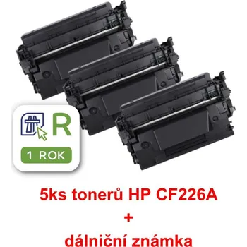 5ks kompatibilních tonerů HP CF226A, MP print + dálniční známka
