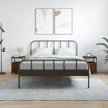 Noční stolek vidaXL Noční stolky 2 ks 34x35,5x50 cm, z umělého dřeva [826014] Barva: hnědý dub