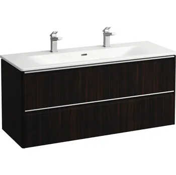 Koupelnový nábytek Palace - skříňka 120x45 včetně umyvadla, 2 otvory pro baterie, tmavý jilm H8607092631071