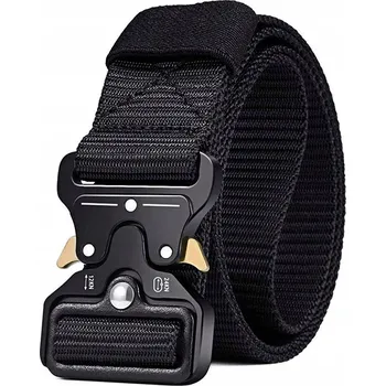 Opasek Taktický Pás Muži Nastavitelný, Vojenské Doplňky, SURVIVAL QR cerná (Perfektní a praktický doplněk pánského šatníku nejen na cesty, ale i každý den. Tento model byl navržen tak, aby byl velmi pohodlný a pohodlný na nošení. Spona: kovová s uzamykacím systé