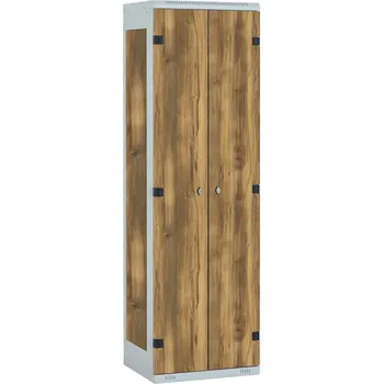 TRITON šatní skříň 2-dveřová kov-lamino T1750, šedá - dub Baroque Amber + doprava zdarma