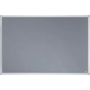 Textilní nástěnka Essential, šedá, 90 x 60 cm, hliníkový rám, NOBO 1915683