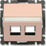 ABB 5014T-A00418 242 Kryt zásuvky komunikační přímé (2x), s upevňovacím třmenem