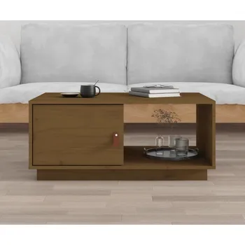 Konferenční stolek vidaXL Konferenční stolek 80x50x35,5 cm masivní borové dřevo [818262] Barva: medová hnědá