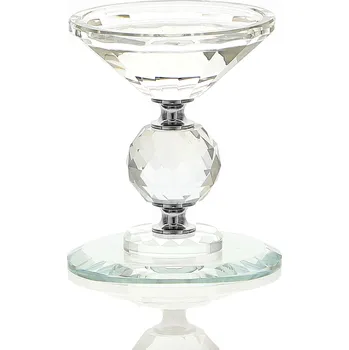 Svícen Křišťálový svícen KANDELABR 11cm - stříbrný S