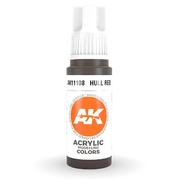 Modelářská barva AK Interactive: General Series - Hull Red 17ml
