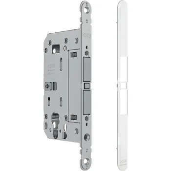 Dveřní kování AGB - Magnetický zámek TOUCH & CLOSE PZ s krytkou - 50 PZ otvor pro vložku WS - Bílá matná