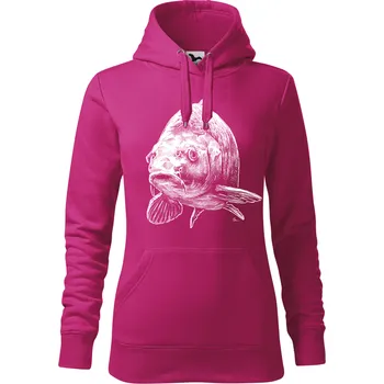 Pánská mikina Mikina - kapr Barva: Purpurová (40), Velikost: L, Střih: Dámské