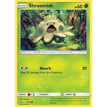 Sběratelská karetní hra Pokémon SLG 004/073 Shroomish - Shining Legends Stav: Excellent, Verze: NORMAL