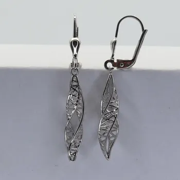 Náušnice Zlaté náušnice z bílého zlata CSY062W