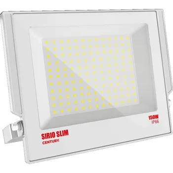 CENTURY LED reflektor SIRIO SLIM BÍLÝ 150W 4000K 110d 303x366x34mm IP66 IK08