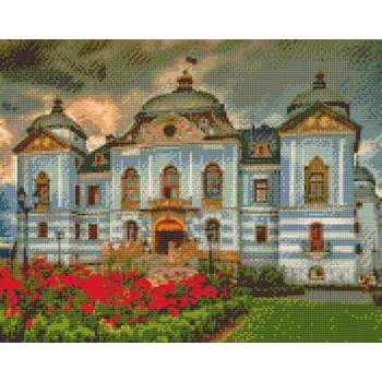 Diamantové malování Diamantové malování - Haličský zámek Velikost: 40x60cm, Rámování: Pouze srolované plátno, Diamanty: Kulaté