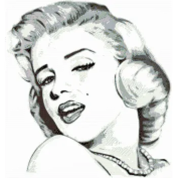 Diamantové malování Diamantové malování - Marilyn Monroe portrét Velikost: 50x50cm, Rámování: Pouze srolované plátno, Diamanty: Čtvercové