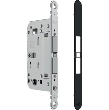 Dveřní kování AGB - Magnetický zámek TOUCH & CLOSE WC s krytkou - 60 WC klíč BS - Černá matná