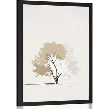 Plakát Dovido Plakát minimalistický strom s listy
