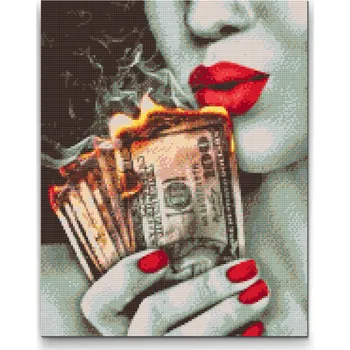 Diamantové malování Diamantové malování - Smyslný prachy Velikost: 30x40cm, Rámování: Pouze srolované plátno, Diamanty: Čtvercové