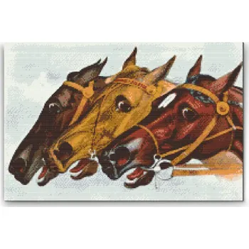 Diamantové malování Diamantové malování - Závodní koně Velikost: 40x60cm, Rámování: Pouze srolované plátno, Diamanty: Kulaté