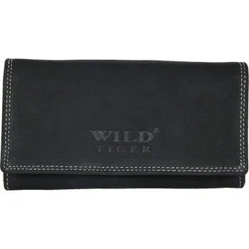 Peněženka Wild Tiger Černá dámská kožená peněženka Černá