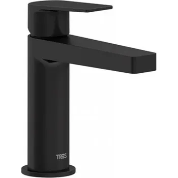 Vodovodní baterie TRES PROJECT umyvadlová stojánková baterie, bez automatické výpusti N105635 ČERNÝ MAT
