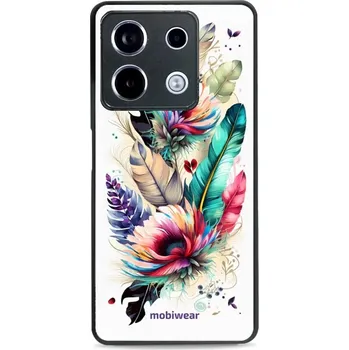 Pouzdro na mobilní telefon Lesklý kryt Mobiwear Glossy - Xiaomi Redmi Note 13 Pro 5G / Poco X6 5G - G017G Pírka a květy (Prémiové lesklé pouzdro, obal, kryt Mobiwear Glossy na mobil Xiaomi Redmi Note 13 Pro 5G / Poco X6 5G - G017G Pírka a květy, materiál Plast + TPU silikon - krytí