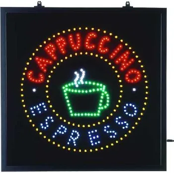 Plakát Tabule Cappucino Espresso LED diody 53x53cm