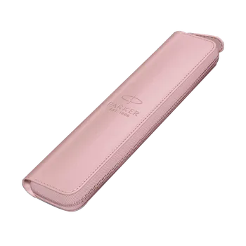 Parker pouzdro na zip růžové - pouzdro parker z ekokůže v růžové barvě, na zip, na 1 pero. 160 x 36 x 22 mm.